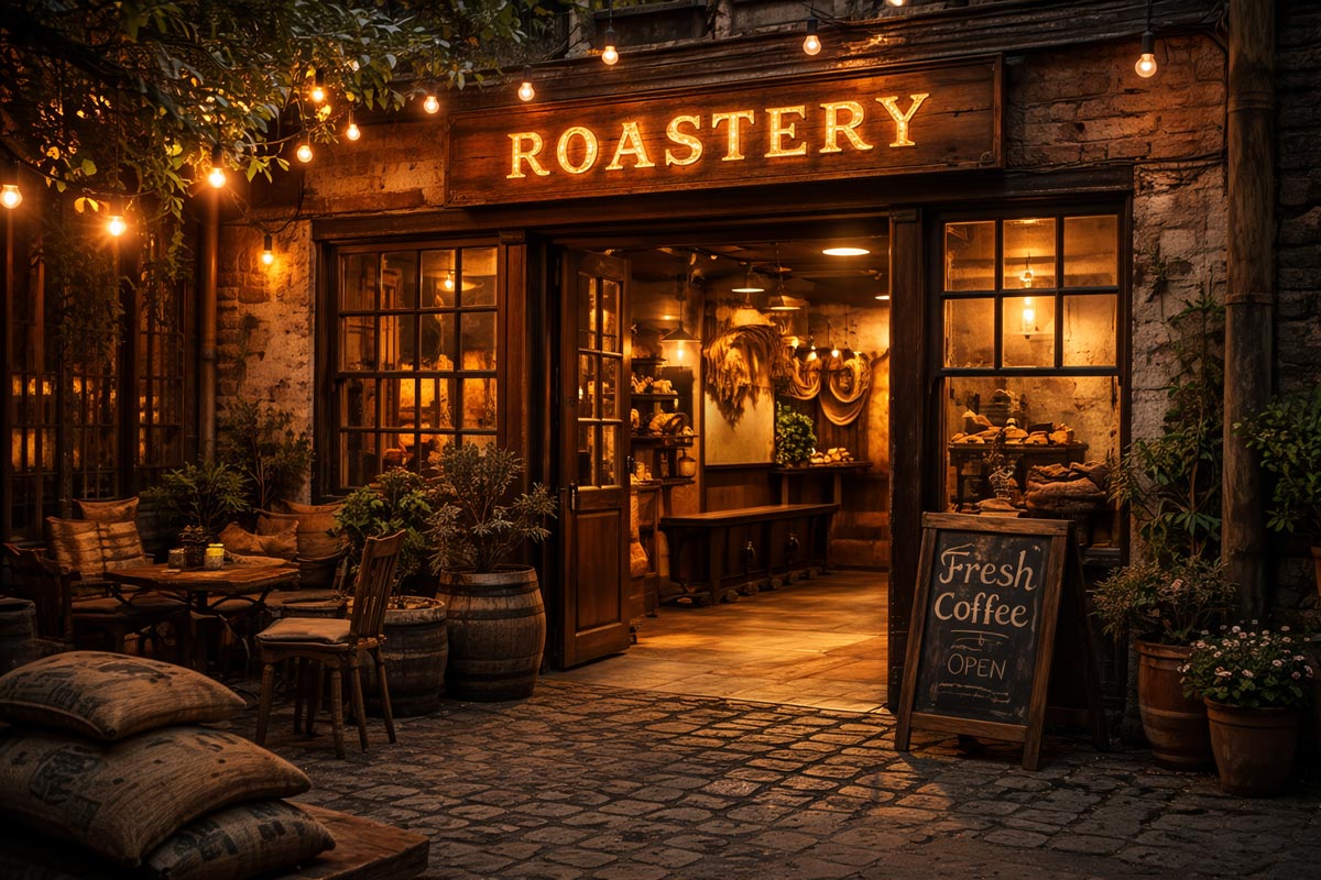 Entrance of Darkground Coffee Roasters